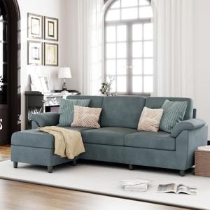 Vongrasig 79" L-Shaped Sofa Couch - Gray
