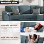 Vongrasig 79" L-Shaped Sofa Couch - Gray