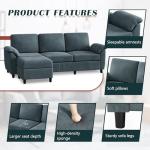 Vongrasig 79" L-Shaped Sofa Couch - Gray