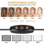 EMART Led Photography Lighting Kit, 2 Pcs Dimmable Continuous Portable Studio Lights with 54 inch Adjustable Tripod Stand for Lighting for Video Recording, Photoshoot, YouTube, Game Streaming