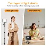 EMART Led Photography Lighting Kit, 2 Pcs Dimmable Continuous Portable Studio Lights with 54 inch Adjustable Tripod Stand for Lighting for Video Recording, Photoshoot, YouTube, Game Streaming
