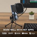 TONOR USB Cardioid Microphone with Tripod & Pop Filter