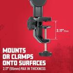 Gator Frameworks Professional Desktop Broadcast/Podcast Microphone Boom Stand with On-Air Indicator Light; Blue,Violet, & Red (GFWMICBCBM4000)