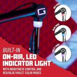 Gator Frameworks Professional Desktop Broadcast/Podcast Microphone Boom Stand with On-Air Indicator Light; Blue,Violet, & Red (GFWMICBCBM4000)