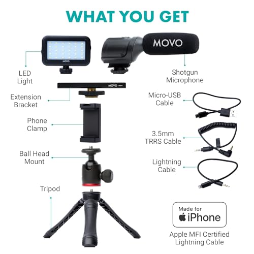 Movo iVlogger Podcast Kit for iPhone Creators