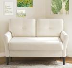 Kidirect 123cm Beige-White Mini Sofa for Small Spaces