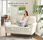 Kidirect 123cm Beige-White Mini Sofa for Small Spaces