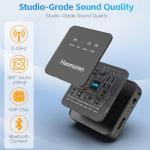 Haomuren Wireless Lavalier Microphone 2 Pack,Wireless Microphone,Compatible with iPhone,Android,Camera,iPad,Tablet,PC,Noise Cancel,Echo,656ft Transmission,36H Battery for Video Recording,Stream,Vlogs