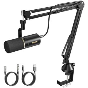 TONOR USB/XLR Dynamic Microphone with Boom Arm
