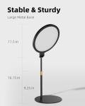 Kaiess 10.5" Desk Ring Light with Stand, Full-Screen Selfie Ring Light for Desk with Phone Holder, Desktop Laptop Light for Video Recording, Zoom Lighting for Computer, Live Streaming, Video Calls