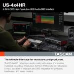Tascam US-4x4HR USB Audio Interface for Podcasting