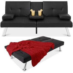 Convertible Futon Sofa Bed with Removable Armrests
