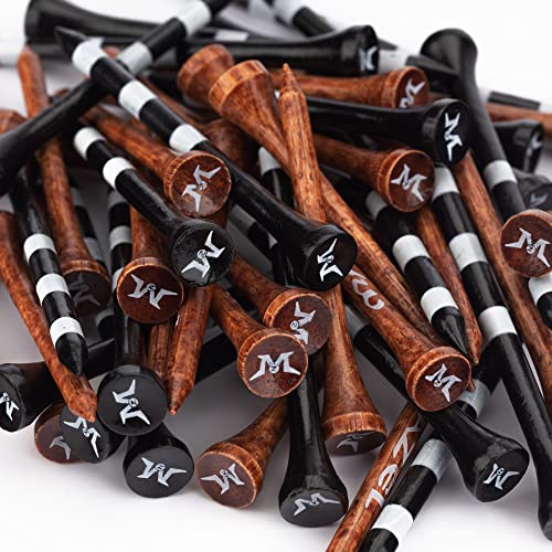 MAZEL Natural Wood Golf Tees (50 pack)