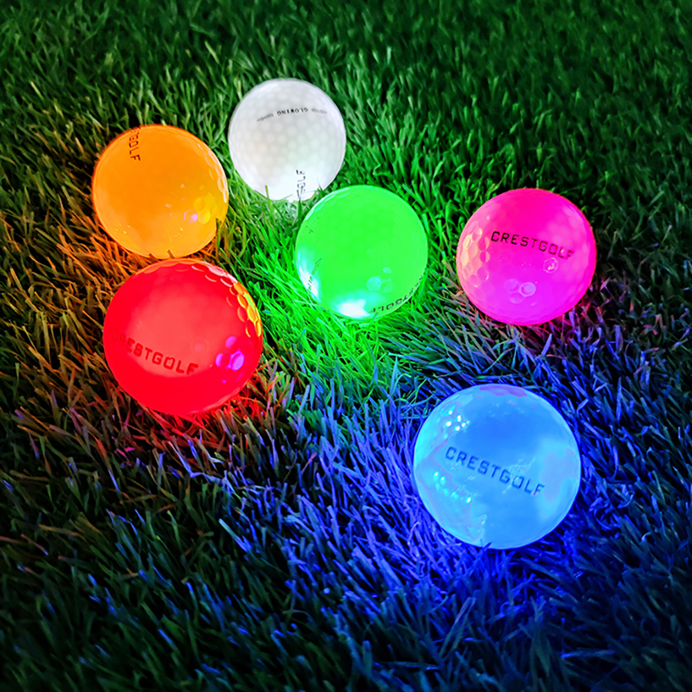 Night Glow LED Golf Balls - 6 Pack