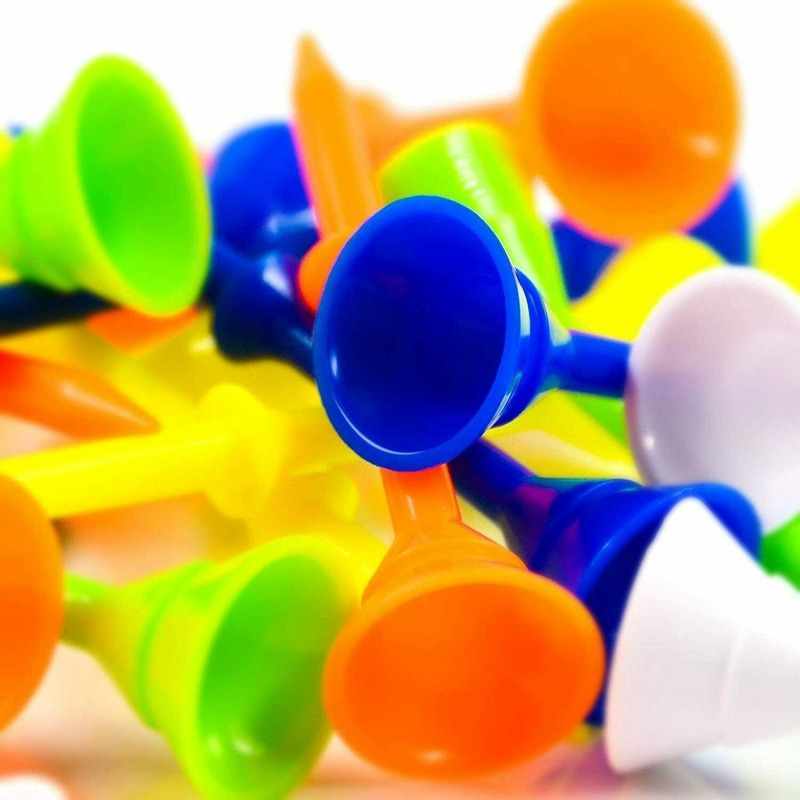 Unbreakable Plastic Golf Tees - 60 Pcs, 3 1/4 Inch
