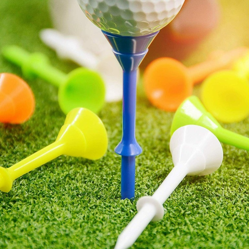Unbreakable Plastic Golf Tees - 60 Pcs, 3 1/4 Inch