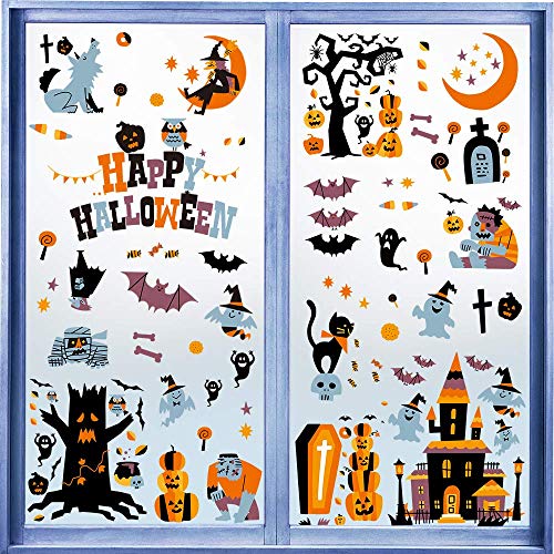10 Sheets Halloween Window Clings for Festive Decor