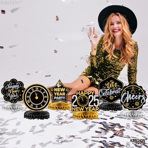 New Year's Honeycomb Centerpieces - Pack of 9