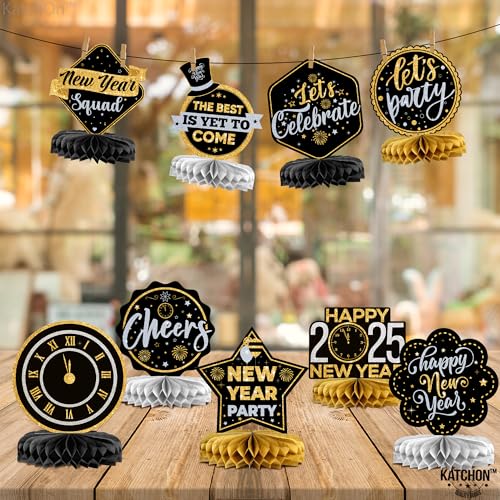 New Year's Honeycomb Centerpieces - Pack of 9