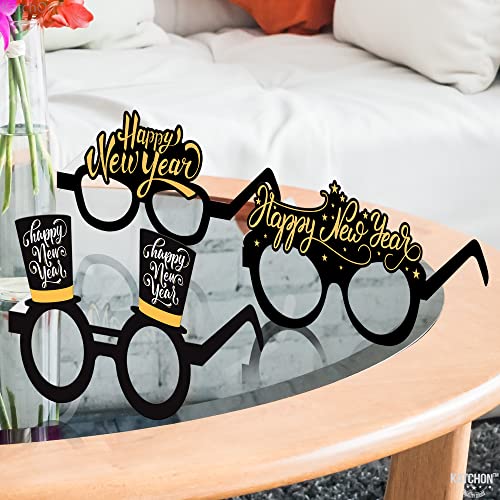 Happy New Year Party Glasses 2025 - Pack of 12