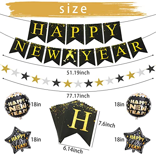 2024 Black and Gold New Year Celebration Kit