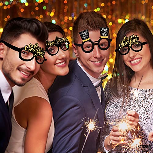 Happy New Year Party Glasses 2025 - Pack of 12