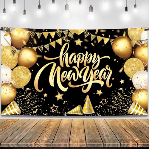 Extra Large Happy New Year Banner 2025