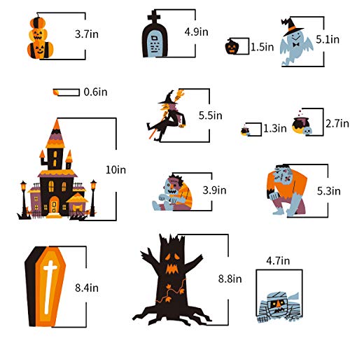 10 Sheets Halloween Window Clings for Festive Decor