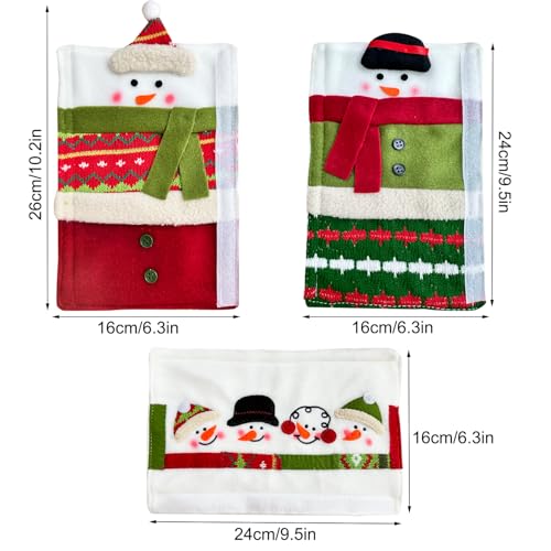 Christmas Snowman Handle Covers - 3 Piece Set