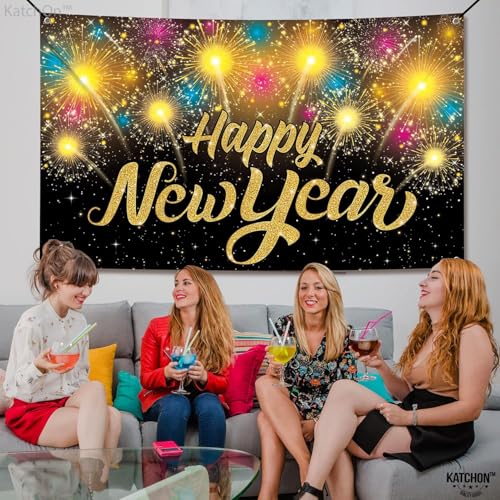 Extra Large Happy New Year Banner 2025