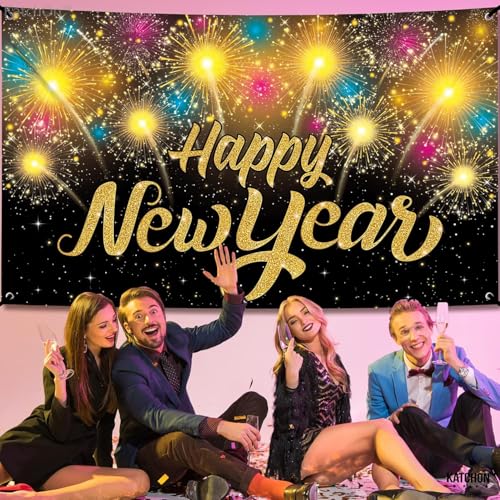 Extra Large Happy New Year Banner 2025