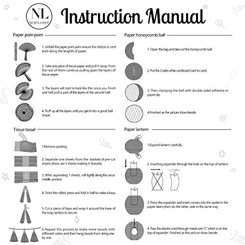 Black and Gold Metallic Foil Lanterns - 12PCS