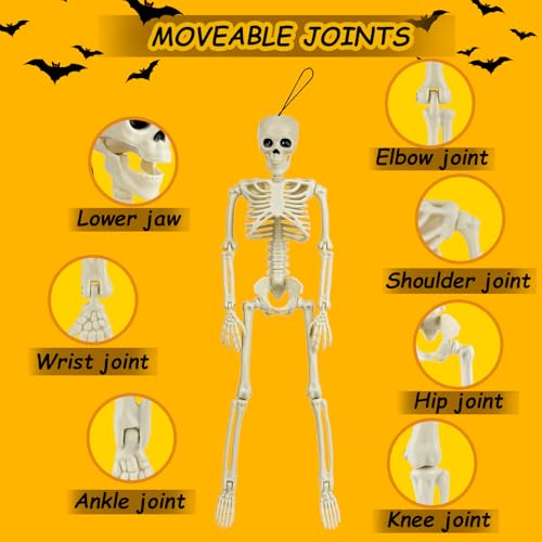6 Pack Posable Skeletons for Halloween Decorating