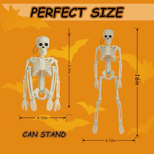 6 Pack Posable Skeletons for Halloween Decorating