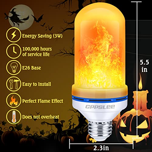 LED Flame Light Bulbs - 4 Modes, 2 Pack