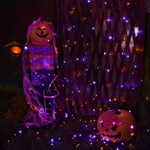 Orange & Purple Halloween Solar String Lights - 2 Pack