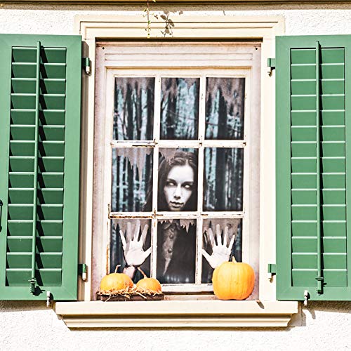 Halloween Ghost Window Cover - Fun Party Decor