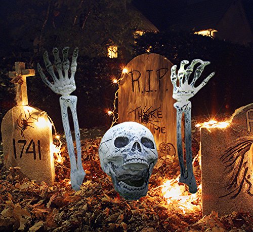 Realistic Skeleton Lawn Stakes for Halloween Decor