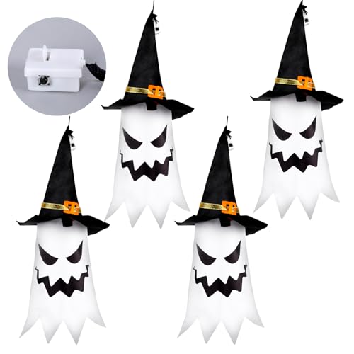 Outdoor Halloween String Lights with Ghost & Witch Hats