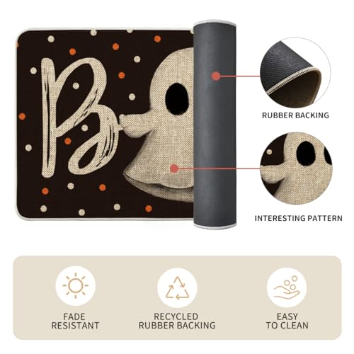 Halloween Kitchen Mats Set: Bats & Black Cats