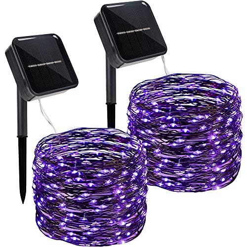 Purple Solar String Lights for Halloween & Parties