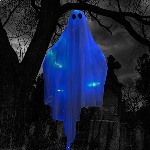 Spooky LED Hanging Ghost Decoration for Halloween
