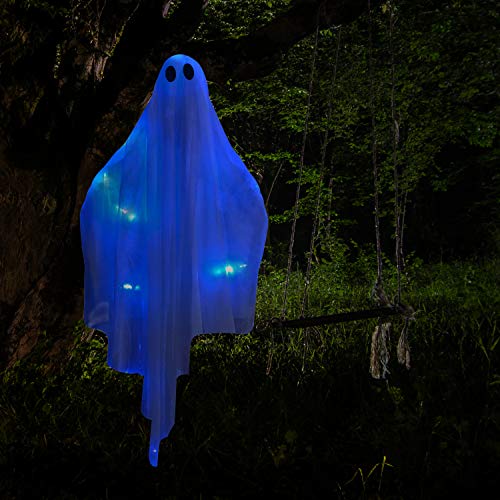 Spooky LED Hanging Ghost Decoration for Halloween