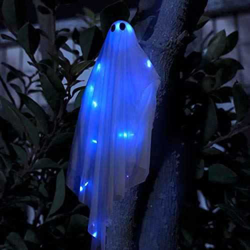 Spooky LED Hanging Ghost Decoration for Halloween