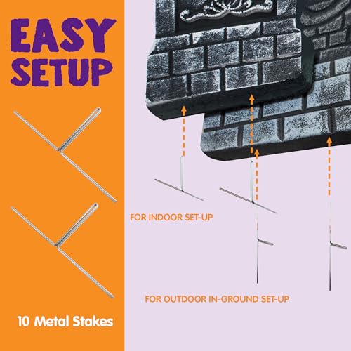 17” Halloween Foam Tombstones with Bonus Stakes