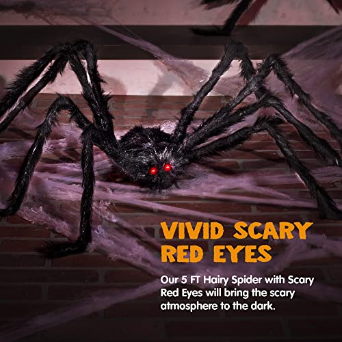 Giant Hairy Spider Outdoor Halloween Decoration