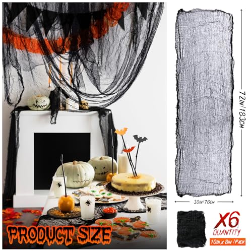 EASYFUN 6PCS Spooky Halloween Creepy Cloth Decor