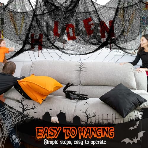 EASYFUN 6PCS Spooky Halloween Creepy Cloth Decor