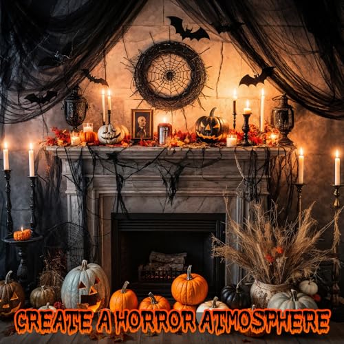 EASYFUN 6PCS Spooky Halloween Creepy Cloth Decor