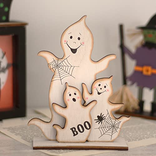 5pcs Halloween Wooden Decor for Tabletop Decor
